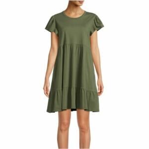 J.Crew Tiered dress in broken-in jersey #AX974 Size Small